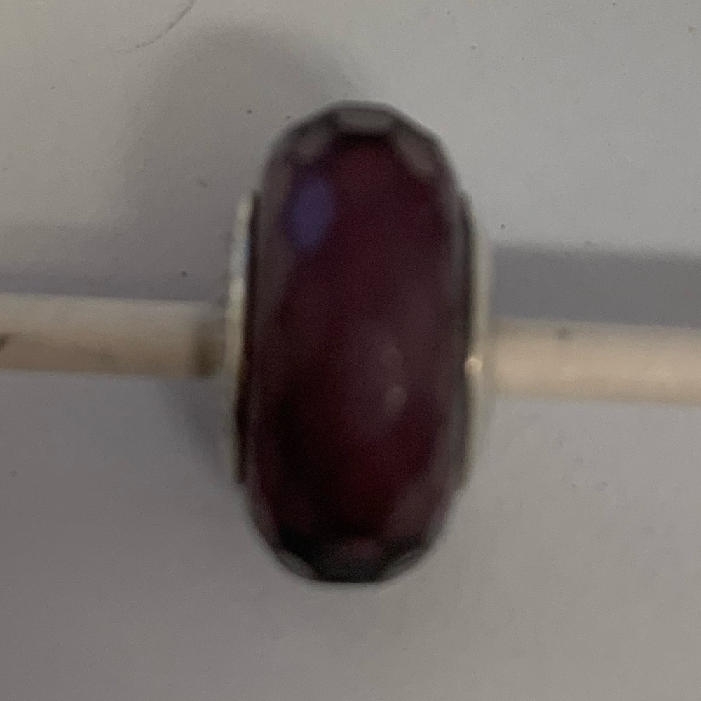 Pandora Matte purple Murano glass bead